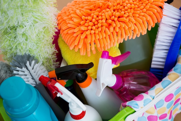 Eco-friendly home cleaning with natural light and plants